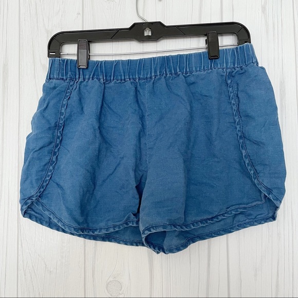 Madewell Pants - Madewell Pull-On Cotton Linen Shorts Size Small